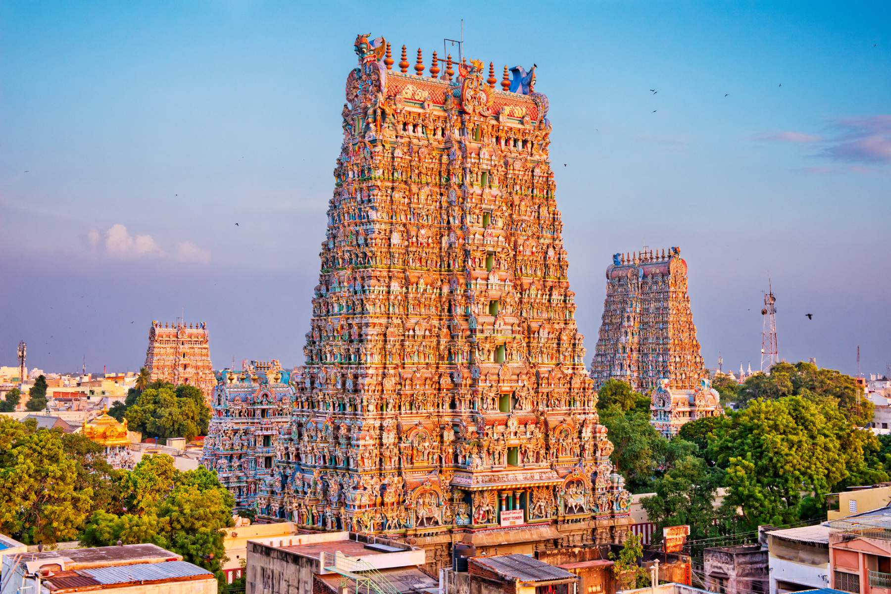 Meenakshi Amman Temple gopuram in Madurai Tamil Nadu